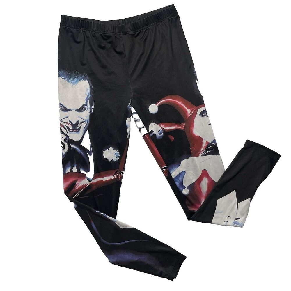 DC Comics Harley Quinn Joker Leggings Pants Movie World Juniors Large
